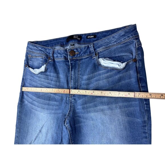 1822 Denim Adrianna Womens Blue Jeans Size 14 Regular Fit Stretch Pockets - Picture 9 of 11